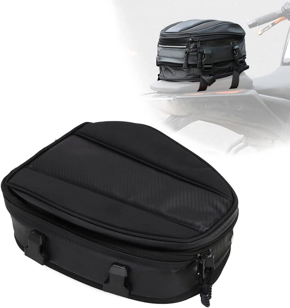 Motorcycle Tail Bag Waterproof Rear Seat Bag Luggage Bag for Helmet Storage
