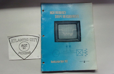 HEWLETT PACKARD APP NOTE 183 HIGH FREQUENCY SWEPT MEASUREMENTS