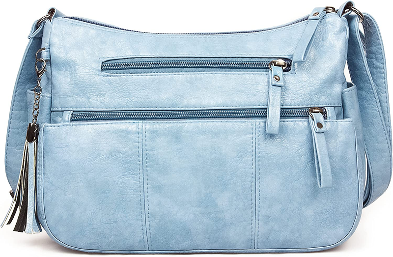 Women's Soft PU Leather Shoulder Bag Ladies Crossbody Purse 