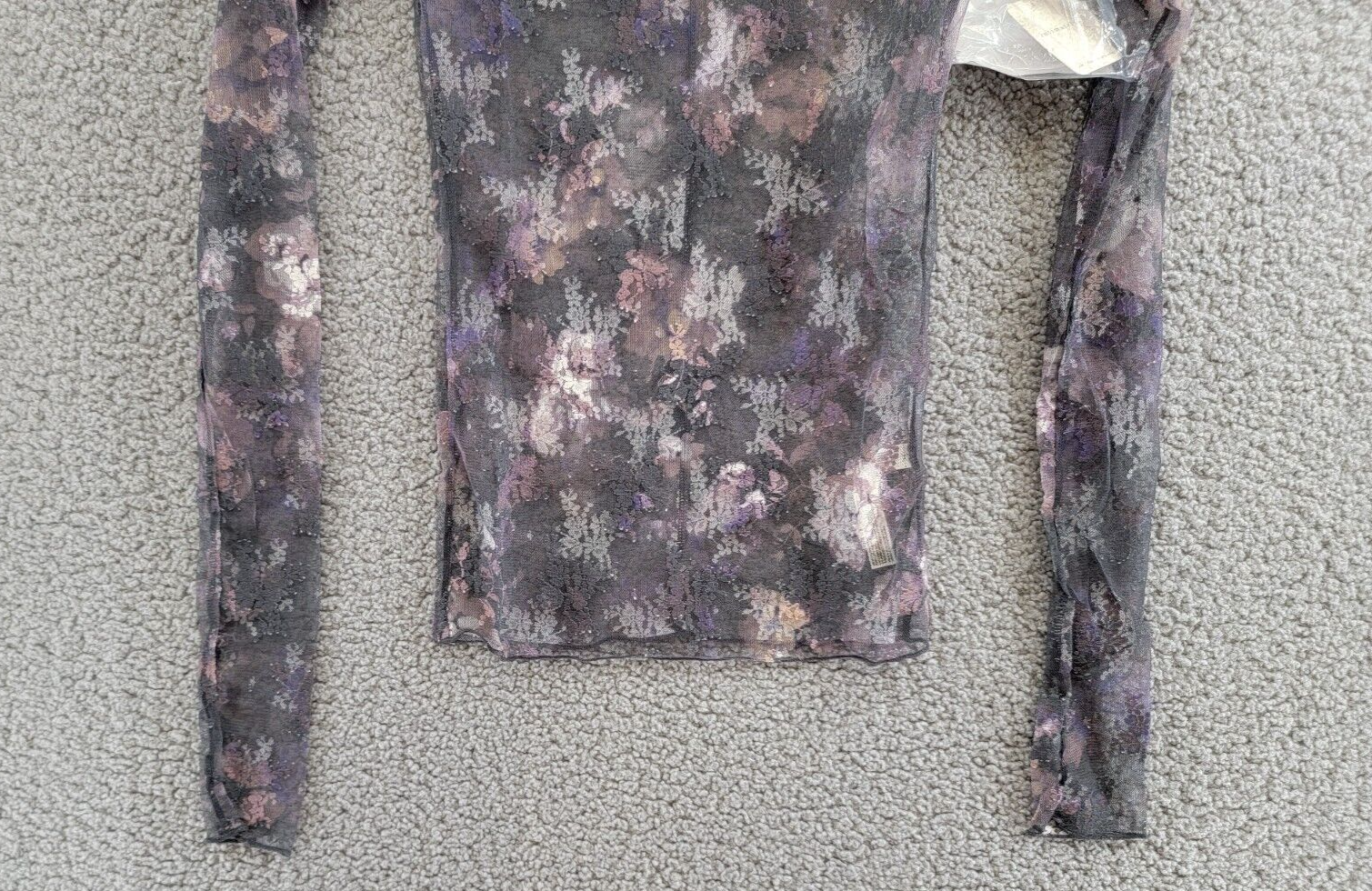 Free People Printed Lady Lux Layering Top Women's XS Night Sky Combo Pullover - Picture 4 of 15