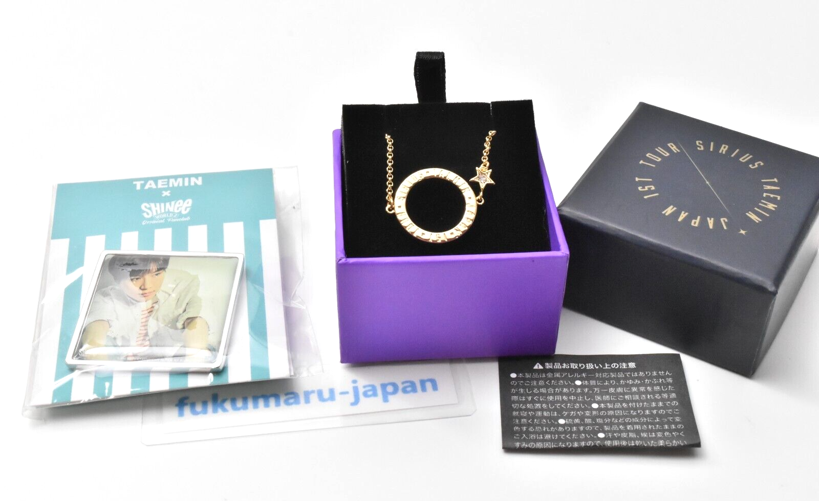 SHINee TAEMIN メモカぴあ 77枚セット SHINee TAEMIN necklace & pin badge C Japan 1st TOUR SIRIUS K