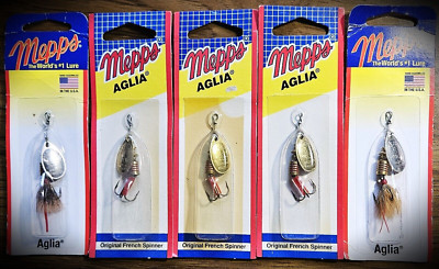 Mepps Aglia #1 Spinner Combo Dressed & Original - 5 Each - Super Fast Shipping!