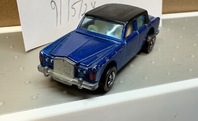 Redline Hotwheels Rolls Royce Silver shadow Blue Black Roof  Diecast Car Vintage
