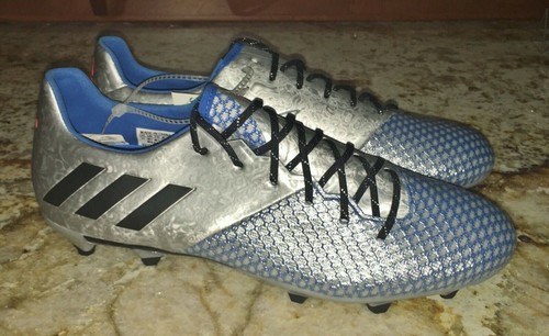 ADIDAS Messi 16.2 FG Soccer Cleats Metallic Silver Blue NEW