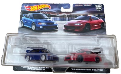 Hot Wheels Premium Car Culture Mitsubishi 2-Pack 2023 95 Eclipse & Lancer Evo VI