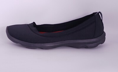 Crocs Womens Busy Day 203194 Black Comfort Round Toe Slip On Ballet Flat Size 11