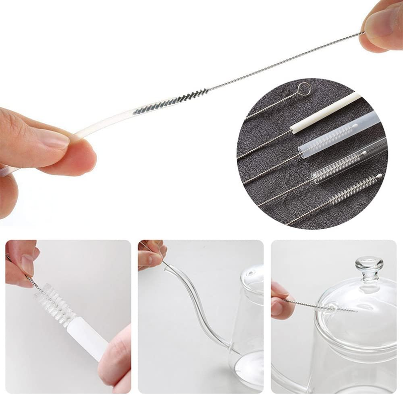 Pipe Straw Cleaner Brush 12 inch Long, 10 PCS Set Bristles Diameter(4+8+10+12+16