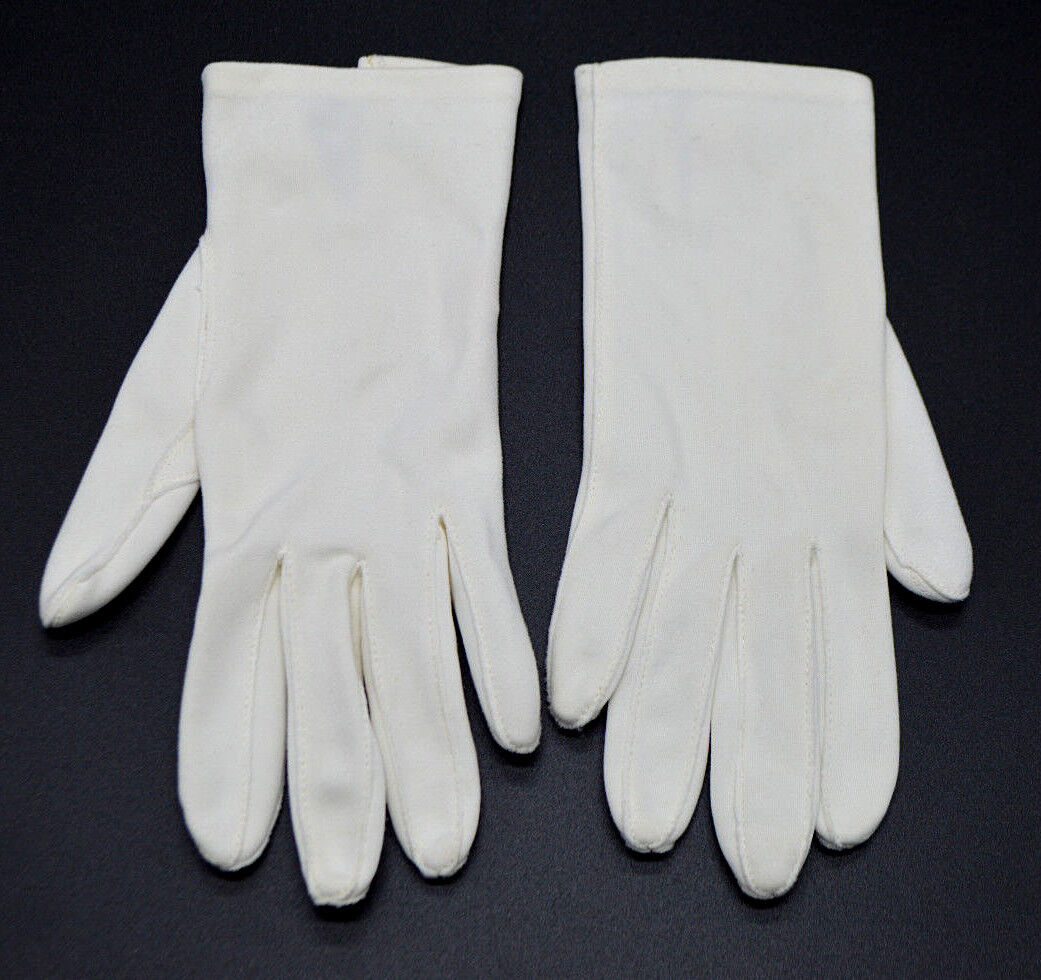 White NYLAVA D ALTMAN and CO Gloves Vintage Size 6
