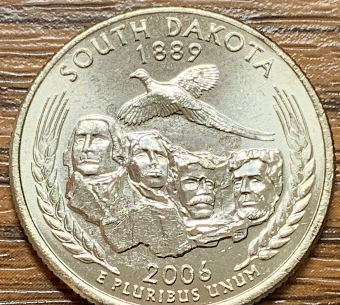 2006 P South Dakota Uncirculated Quarter Struck Through Errors