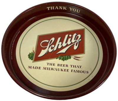 1954 Schlitz Beer Tray Schlitz Brewing Company Milwaukee Wisconsin