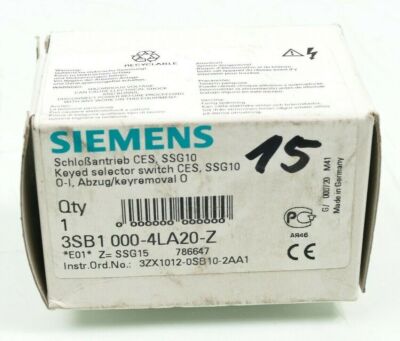 Siemens Schlossantrieb CES, SSG10 | 3SB1 000-4LA20-Z | Z=SSG15 | 3SB1000-4LA20-Z