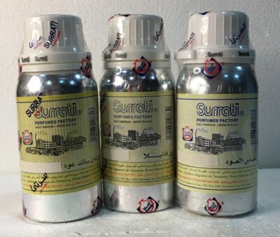 Collection of Concentrated Perfume Oils by Surrati Lots of 3 x 100grams