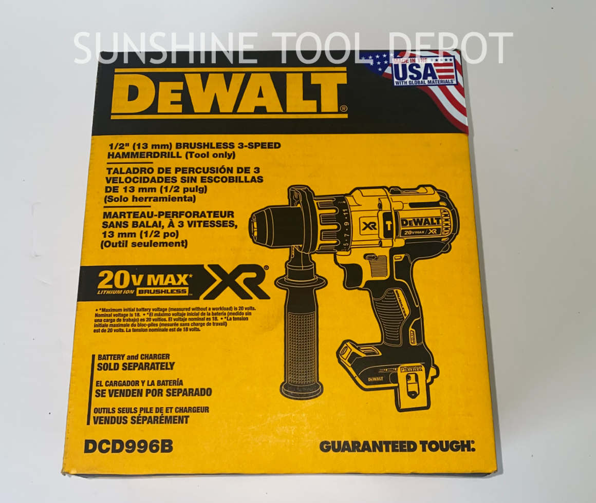 DeWalt DCD996B 20V Max XR Brushless Cordless 12 Hammer Drill BareTool