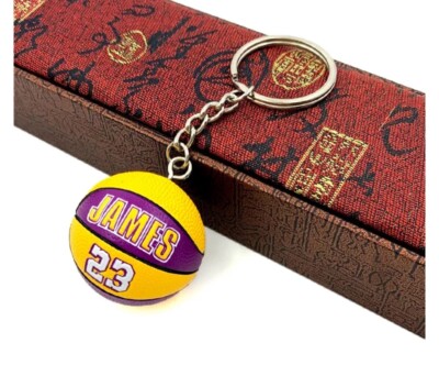 LeBron James Lakers Mini Basketball Keychain
