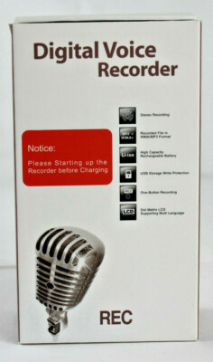 Zinc Alloy 1536 Kbps Digital Voice Recorder with Intelligent Noise Reduction