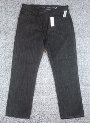 Old Navy Denim Jeans Mens 34x30 Regular Standard Black 100% Cotton New with Tags