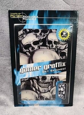 Gamer Graffix For PS2 Slim Console ''Skulls'' Skin Kit Removable/Reusable