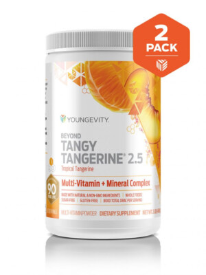 Youngevity ns Beyond Tangy Tangerine (BTT) 2.5 Canister  Twin Pak