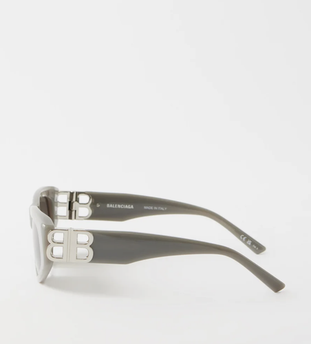 BALENCIAGA BALENCIAGA BB0095S-015 GREY SILVER GREY SUNGLASSES