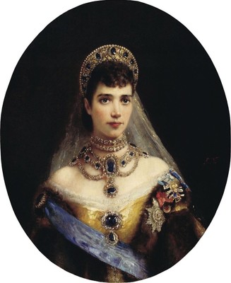 Oil painting Portrait-of-Empress-Maria-Fedorovna-Konstantin-Yegorovich-Makovsky-