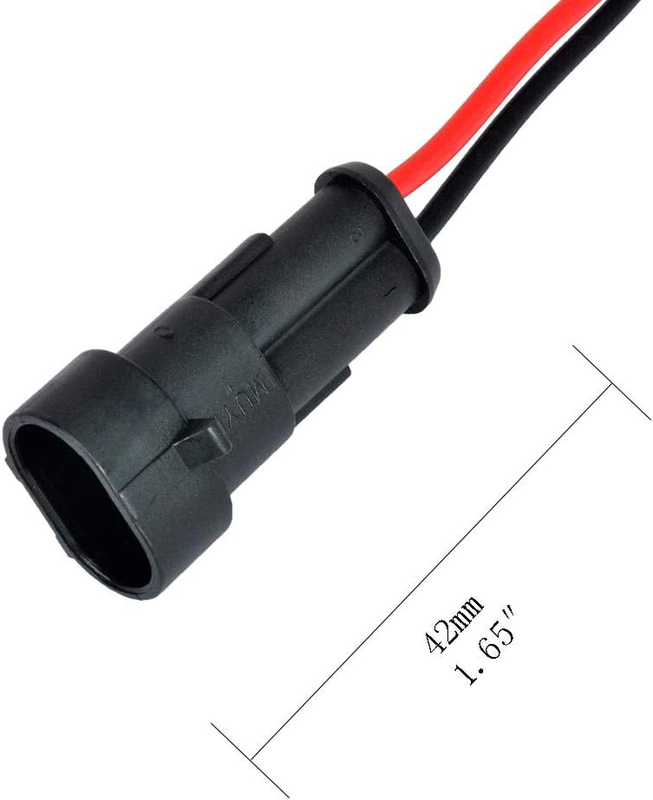 5 Kit 2 Pin Way Car Waterproof Electrical Connector Pigtail Wire Plug Cable Sock
