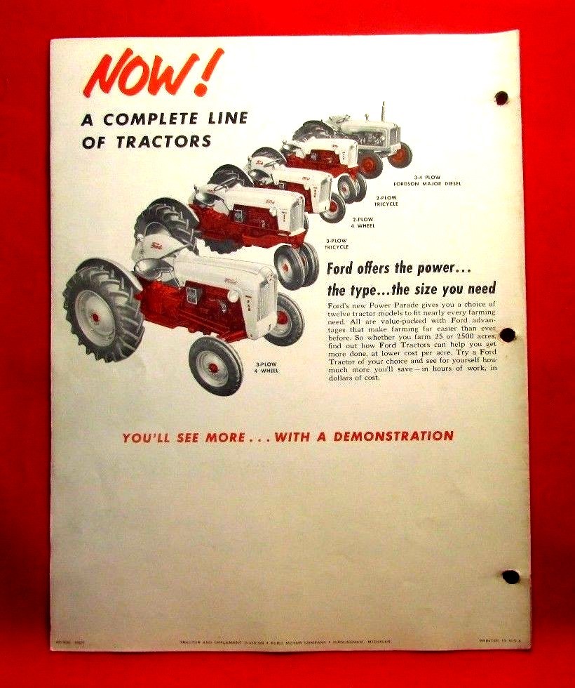 Ford Special Utility Tractors Sales Brochure, Models 620, 630, 820