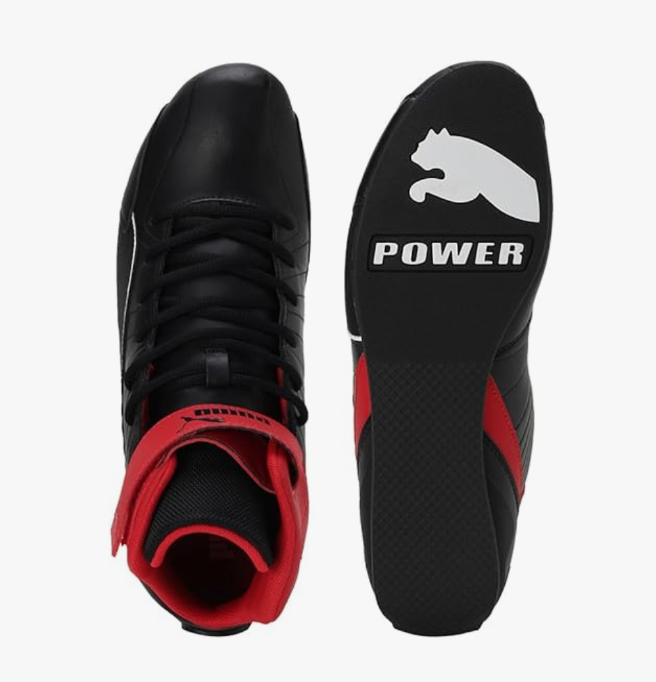 Pre-owned Puma Mens  Ferrari Kart Cat Rl Mid Neo Aerocat R-cat Shoes Carbon 307512 03 In Black