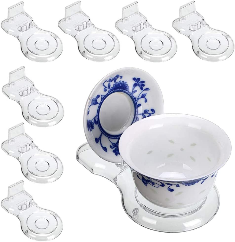 Acrylic Tea Cup Saucer Display Stands Clear Dinnerware Display Easel Stand Teacu