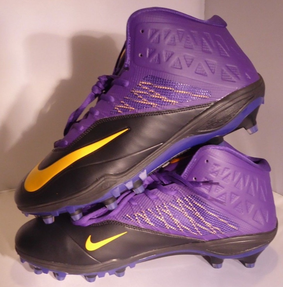 Nike Zoom Ravens Football Cleat Mens PurpleYellow  Sz 15  620499-518  NeverUsed