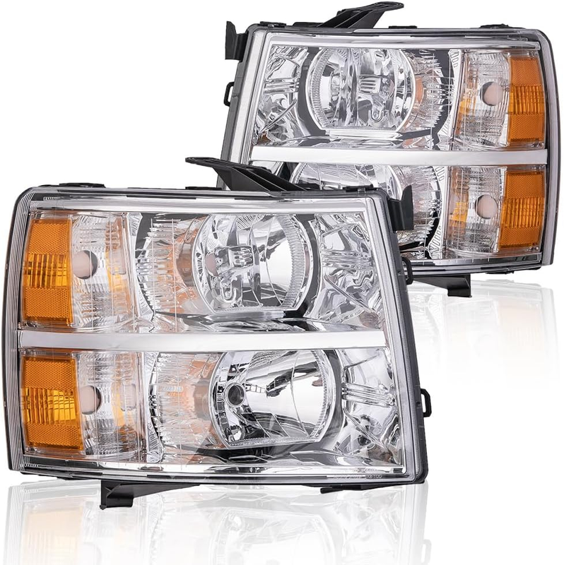 Headlights Assembly Pair for Chevy Silverado 1500 2007-2013/Silverado 2500 3500