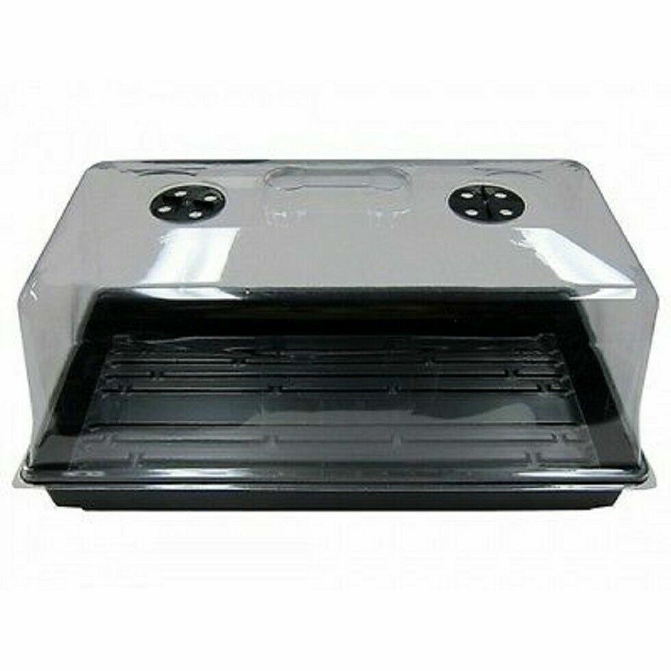 x3 Hydroponic Cloning Dome Tray 10" x 20" Propagation Kit  Vented Humidity  