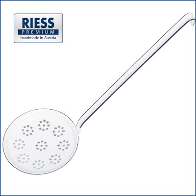 Schaumlöffel | Backschaufel | 12 cm | Premium-Emaille | Riess | Weiß