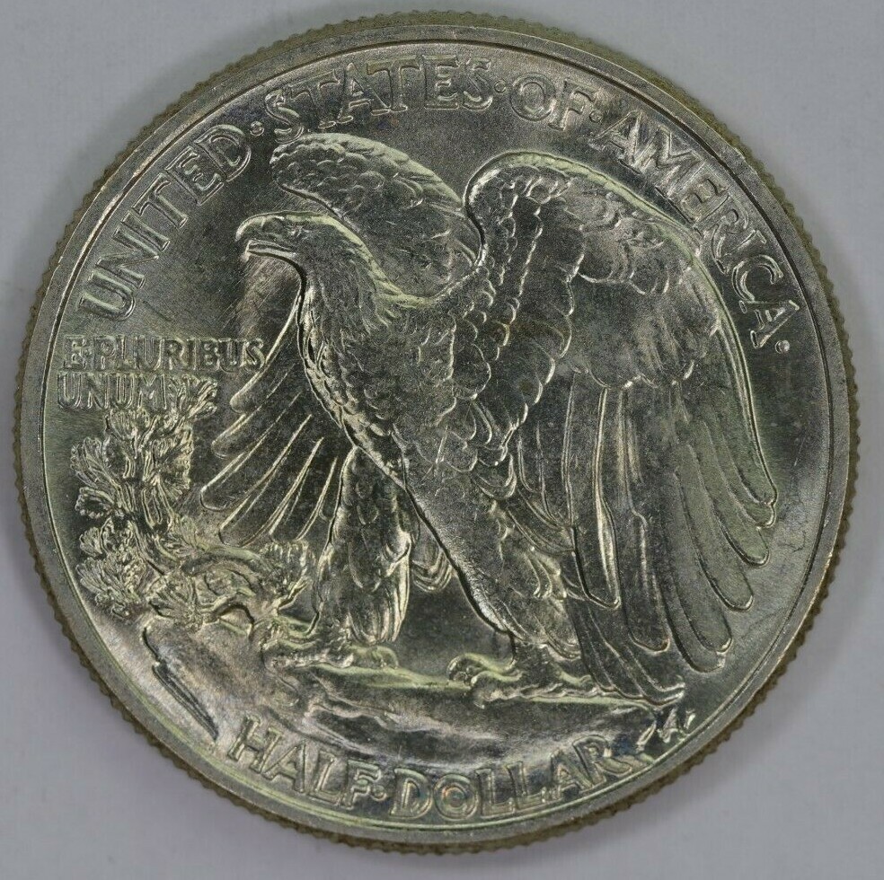 1944-P Silver Walking Half Dollar High Grade BU Lots of Luster Raw US Coin