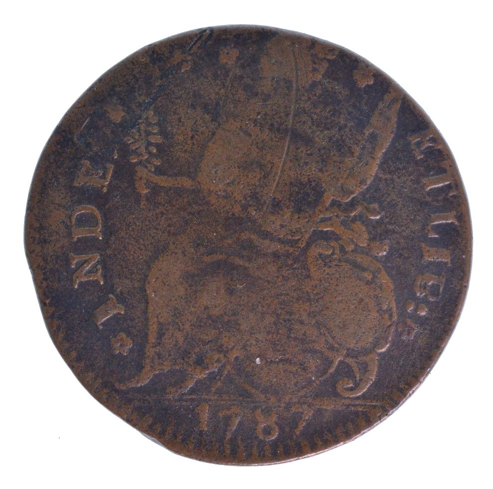 1787 Connecticut Colonial Copper Cent Bust Left 1st design VG details MAKE OFFER