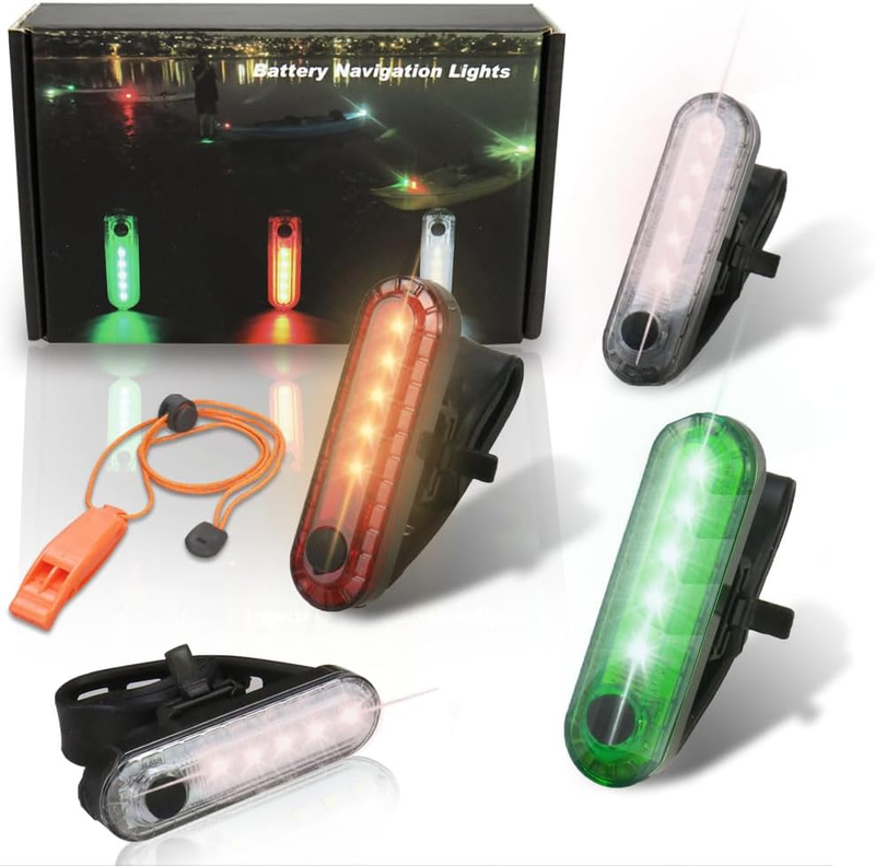 Navigation Lights Stern Lights Battery Operated, Waterproof Kayak Lights F