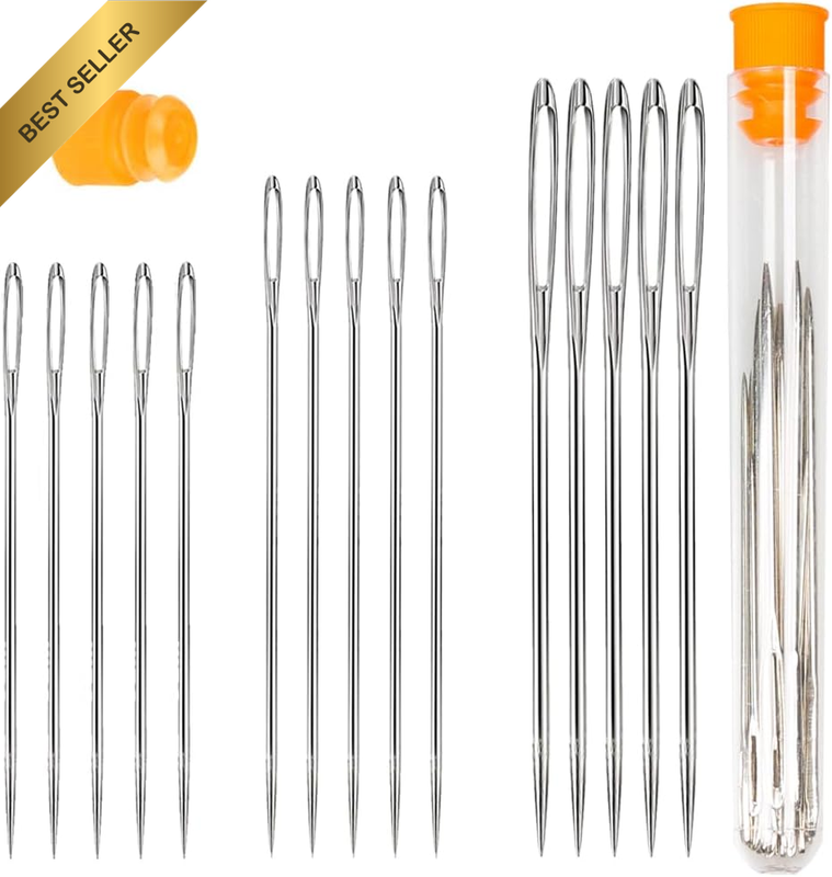 Large Eye Sewing Needles, Sewing Needles,  Stainless Steel Embroidery Thread Nee