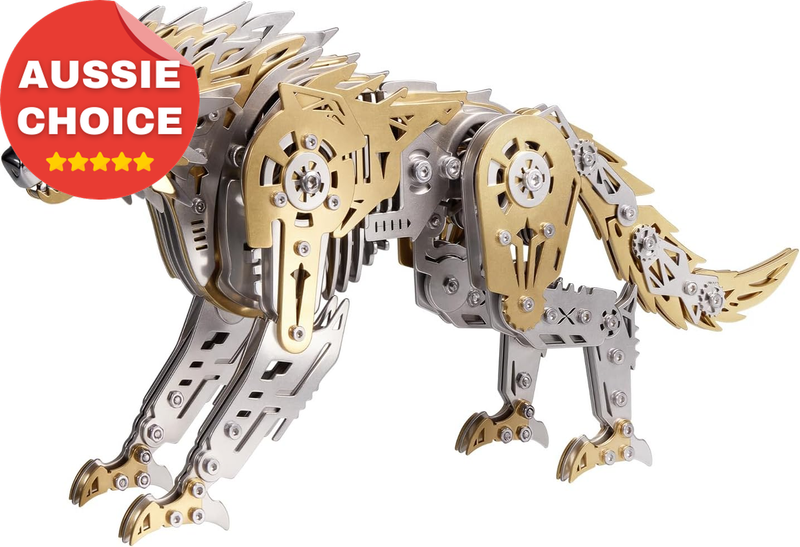 3D Metal Wolf Model Kit Puzzle 384 Precision Pieces DIY Home Decor Art Gift