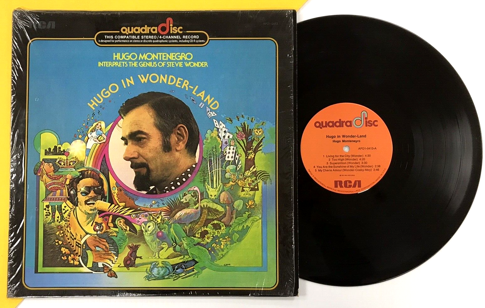 ★ HUGO MONTENEGRO - HUGO IN WONDER-LAND★ HUGO MONTENEGRO Hugo In Wonder-Land (1974) QUADRADISC LP in
