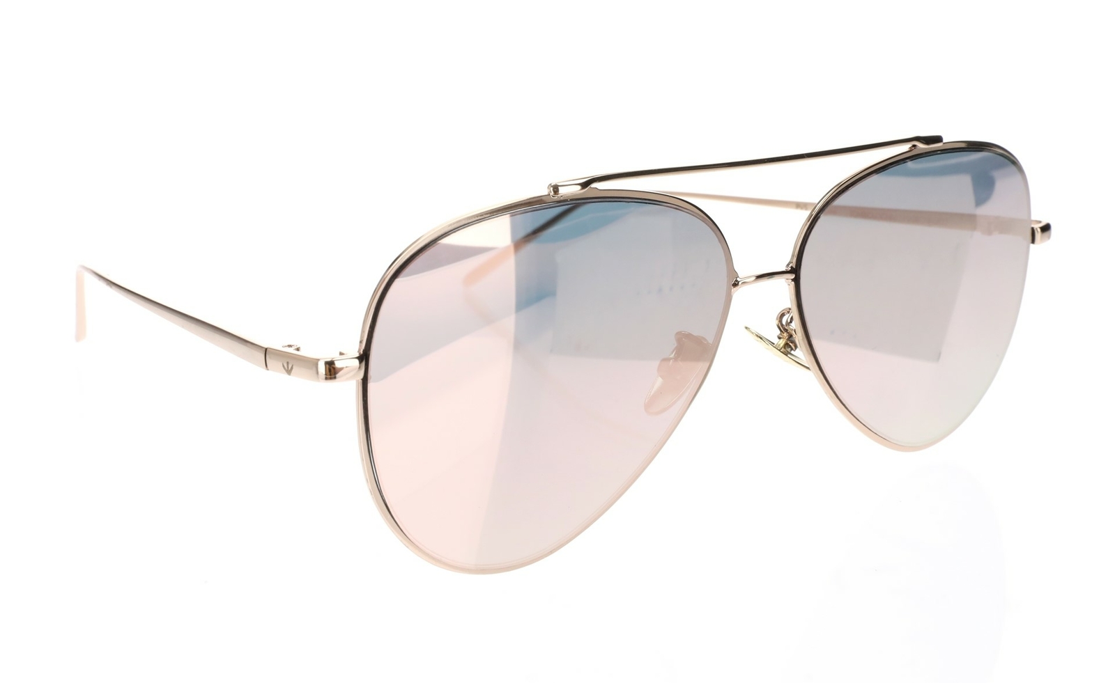 Stylish Gold and Pink Aviator Sunglasses PERVERSE Toni Bologni Mirrored LIKE NEW HautePinkPretty - pink + denim main image 4