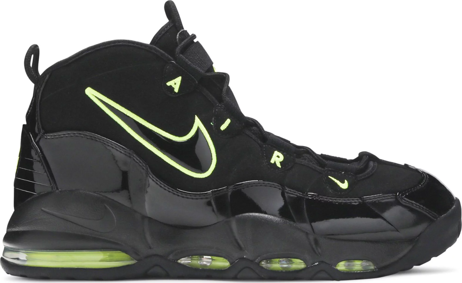 

Кроссовки Nike Air More Uptempo 95 Black Volt Green CK0892-001 Мужские 11, Черный, Nike Air More Uptempo '95
