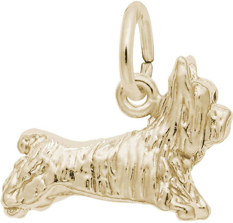 Gold-plated Sterling Silver Terrier Dog Charm By Rembrandt