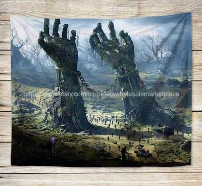  fantasy city art wall tapestry man cave art