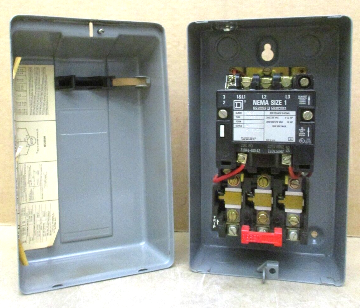 Square D SCG3 Starter w/ Enclosure NEMA Size 1 500VAC Max