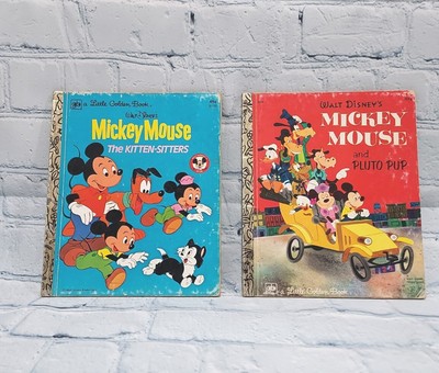 Set of 2  A Little Golden Books, Walt Disney's Mickey Mouse Books From The 70's