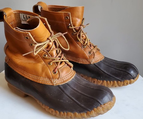 Vintage LL Bean Men’s Sz 8 GM Maine Hunting Shoe 8” Tan/Brown Leather Boots