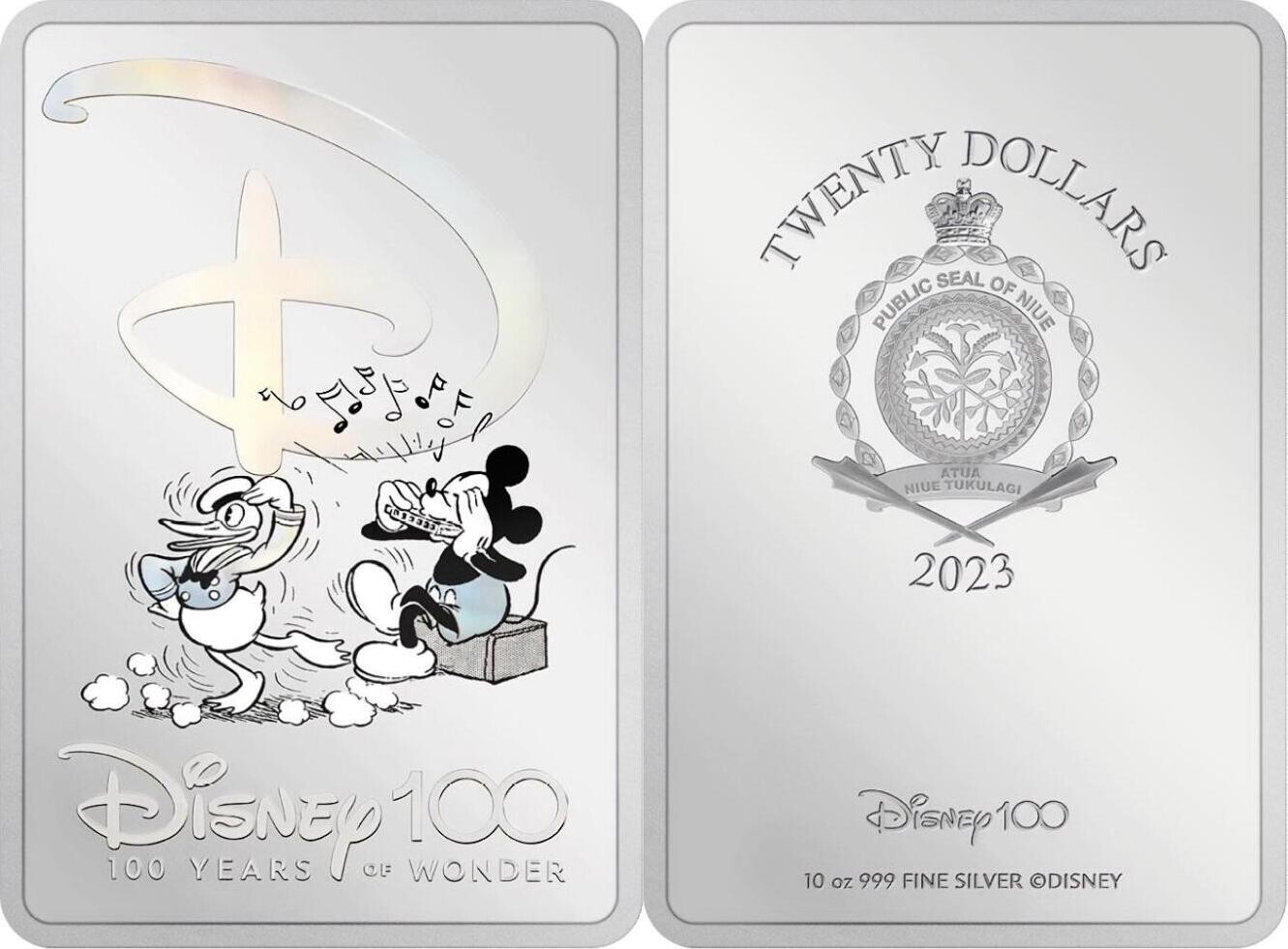 2023 NIUE Mickey and Donald 100 Years of Wonder 10 oz silver 2023 NIUE Mickey and Donald 100 Years of Wonder 10 oz silver