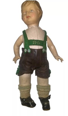 German HANSI brother Art doll by Wagner & Zetsche ~11  Leather Shoes 1900s Ant.