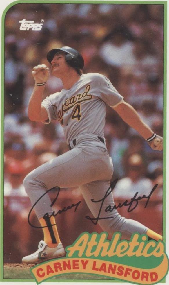 1989 Topps/LJN Baseball Talk - Carney Lansford #103