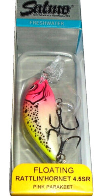 Salmo 4.5 F Rattlin' Shallow Hornet Crankbaits  (Pink Parakeet)