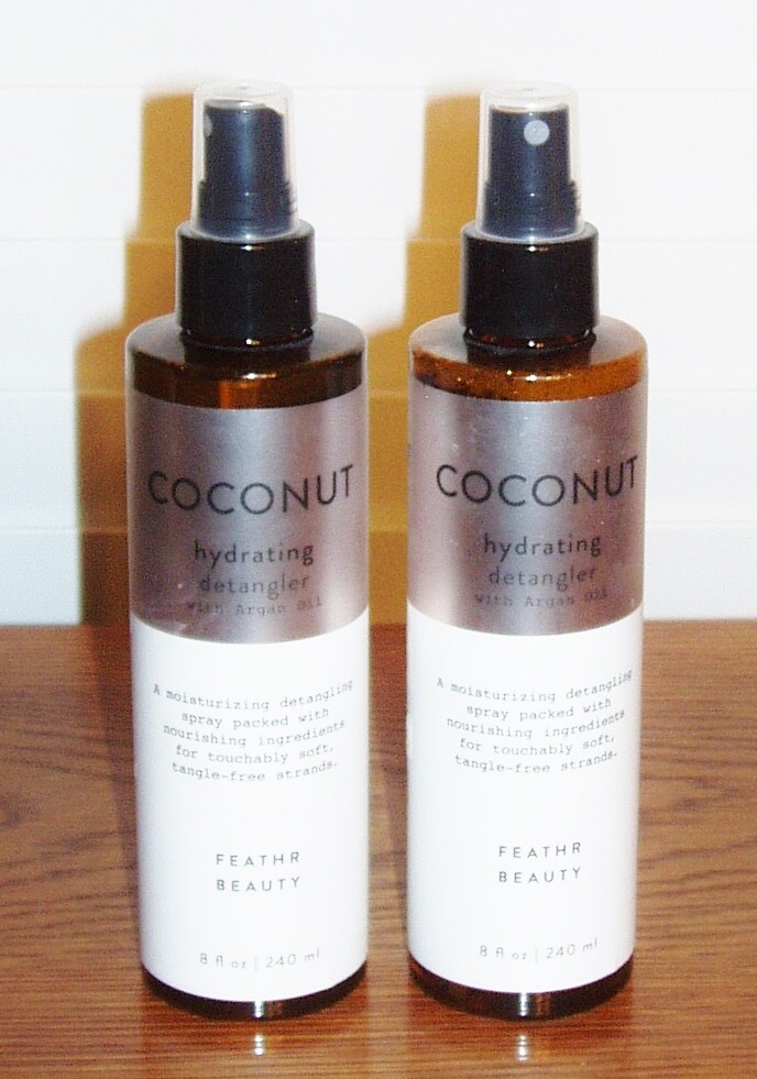 2 Feathr Beauty Coconut Detangler Sprays W Argan Oil